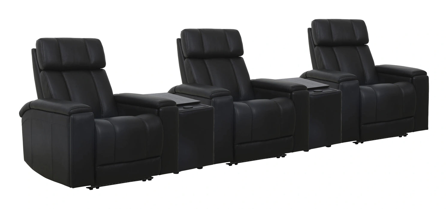Parker Living Phoenix Zero Gravity Power 3 Seat Home Theater Seating with 2 Wedges and Immersive Audio