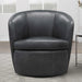 Parker Living Barolo 100% Italian Leather Swivel Club Chair