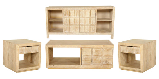 Parker House Laguna Rectangular Storage Cocktail Table with 2 End Tables and Console