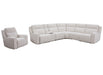 Parker Living Lancaster - Fluffy River Rock 6 Piece Zero Gravity Power Reclining Sectional with Power Adjustable Headrests