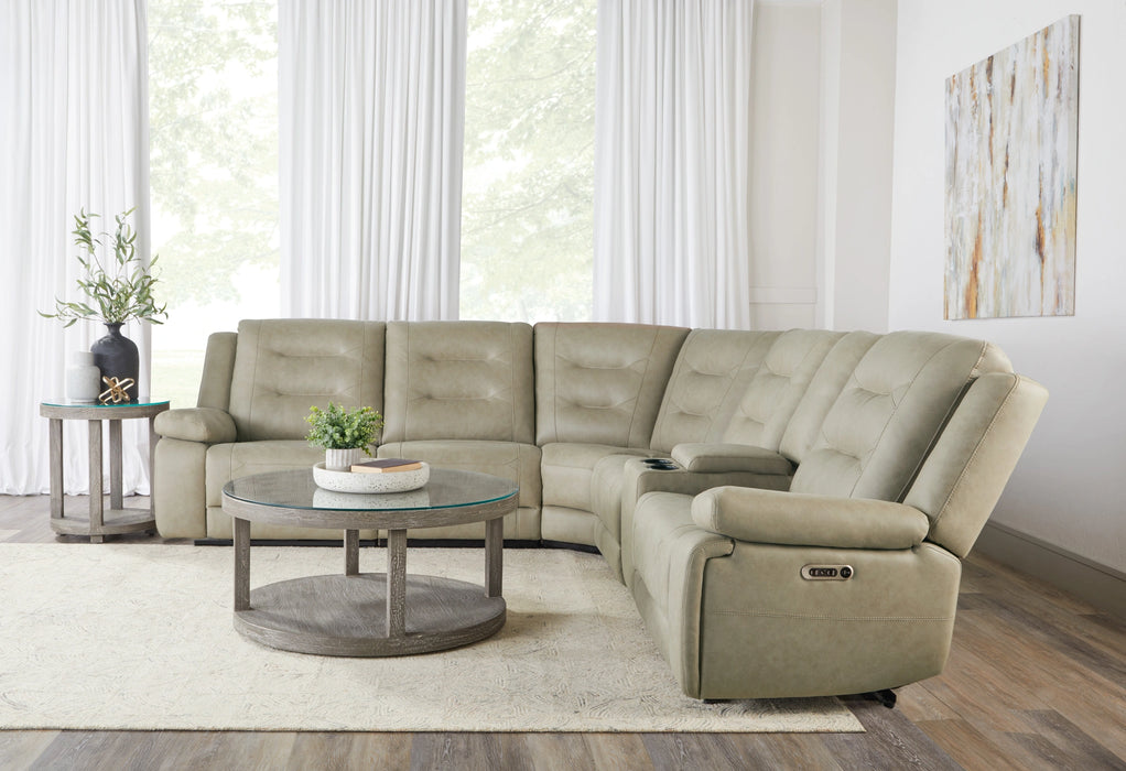 Parker Living Caldwell Fog 6 Piece Modular Power Reclining Sectional with Power Adjustable Headrests