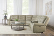 Parker Living Caldwell Fog 6 Piece Modular Power Reclining Sectional with Power Adjustable Headrests