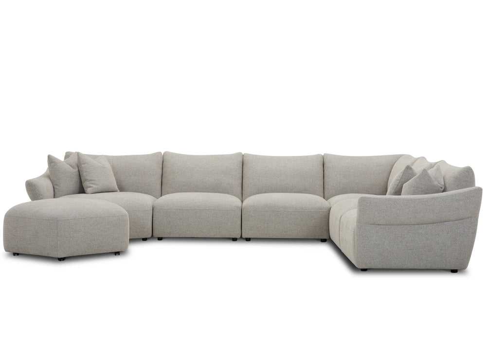 Parker Living Playful - Canes Cobblestone 6 Piece Modular Sectional