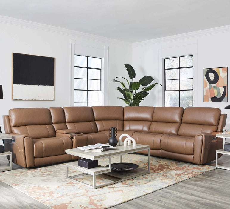 Parker Living Hancock 6 Piece Zero Gravity Power Reclining Sectional with Power Adjustable Headrests
