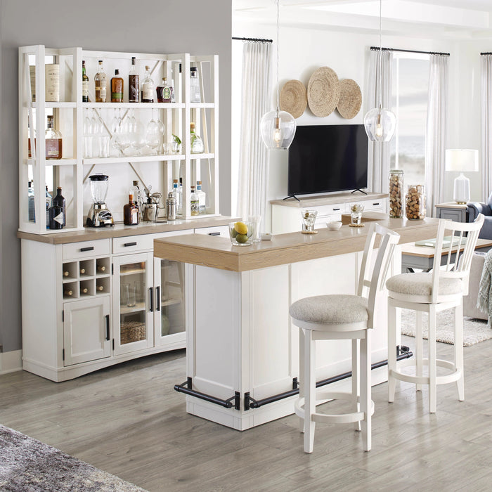 Parker House Americana Modern Dining 78 inch Bar with Quartz Insert