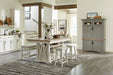 Parker House Americana Modern Dining 72 inch Island Counter Height Extendable Dining Table