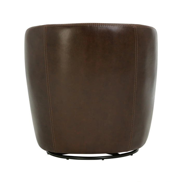 Parker Living Barolo 100% Italian Leather Swivel Club Chair