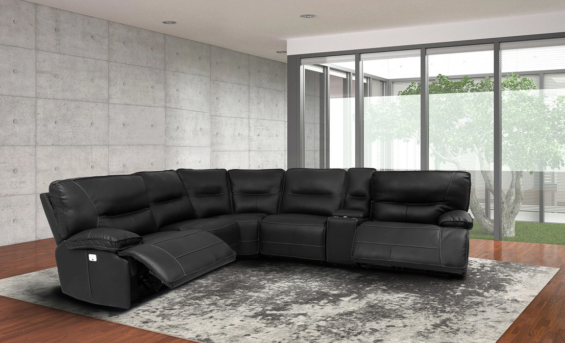 Parker Living Spartacus 6 Piece Modular Power Reclining Sectional with Power Adjustable Headrests