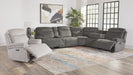 Parker Living Alpine - Airy Midnight 6 Piece Zero Gravity Power Reclining Sectional with Power Adjustable Headrests