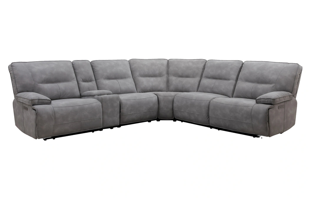 Parker Living Gladiator 6 Piece Modular Power Reclining Sectional with Power Adjustable Headrests