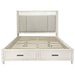 Parker House Americana Modern Bedroom King Shelter Bed with 2 Nightstands and Dresser with Mirror