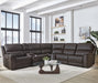 Parker Living Easton - Steamboat Brown 6 Piece Zero Gravity Power Reclining Sectional with Power Adjustable Headrests