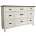 Parker House Americana Modern Bedroom King Platform Bed 2 Nightstands Dresser with Mirror and Chest
