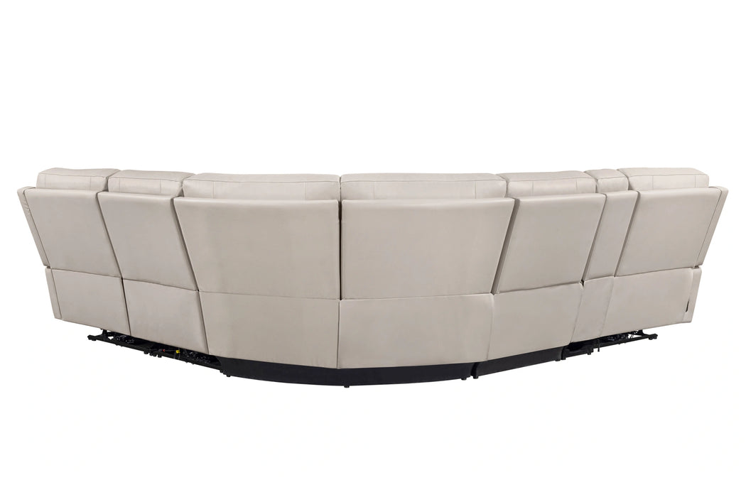 Parker Living Easton - Steamboat Brown 6 Piece Zero Gravity Power Reclining Sectional with Power Adjustable Headrests