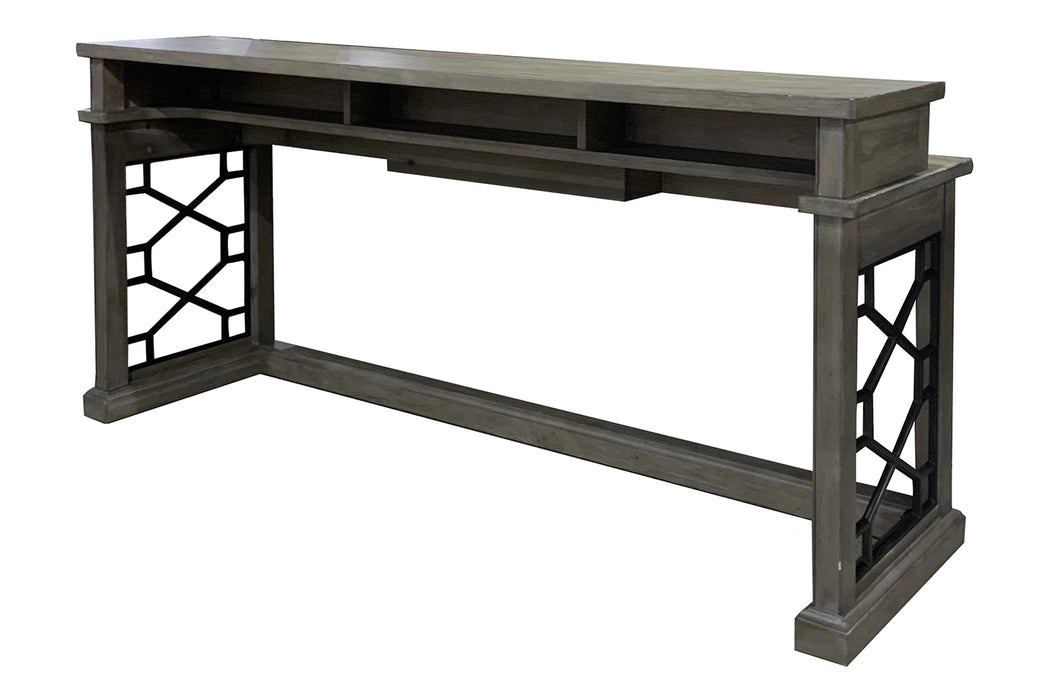 Parker House Sundance - Smokey Grey Cocktail Table with 2 End Tables and Console Table with 3 Stools