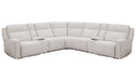 Parker Living Lancaster - Fluffy River Rock 7 Piece Zero Gravity Power Reclining Sectional with Power Adjustable Headrests