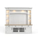 Parker House Americana Modern 92 Inch TV Console with Hutch Back Panel and LED Lights