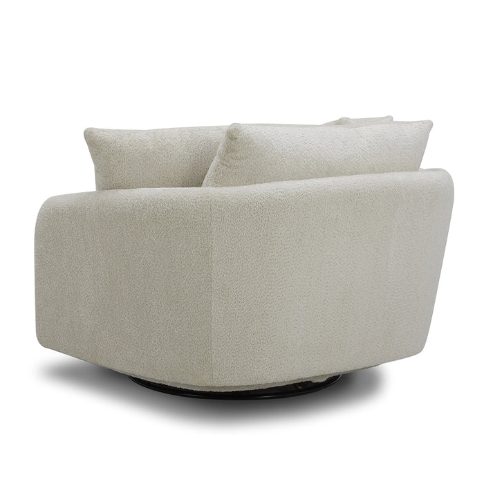 Parker Living Boomer Large Swivel Chair with 2 Toss Pillows