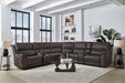 Parker Living Easton - Steamboat Brown 7 Piece Zero Gravity Power Reclining Sectional with Power Adjustable Headrests