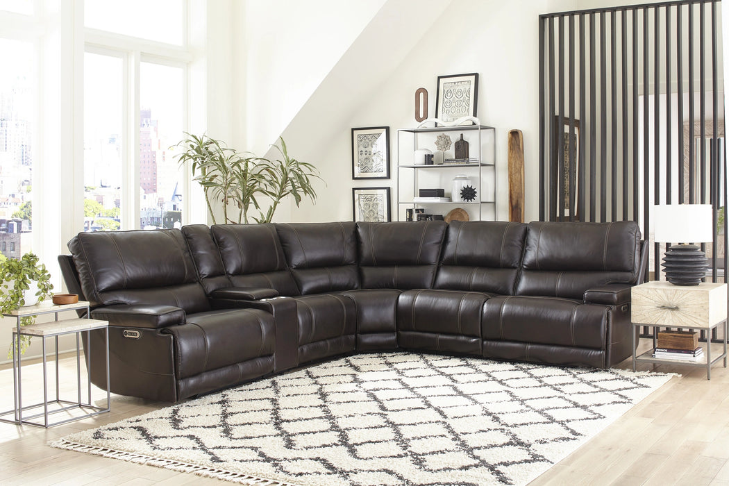 Parker Living Whitman - Powered By Freemotion 6 Piece Modular Power Reclining Sectional with Power Adjustable Headrests