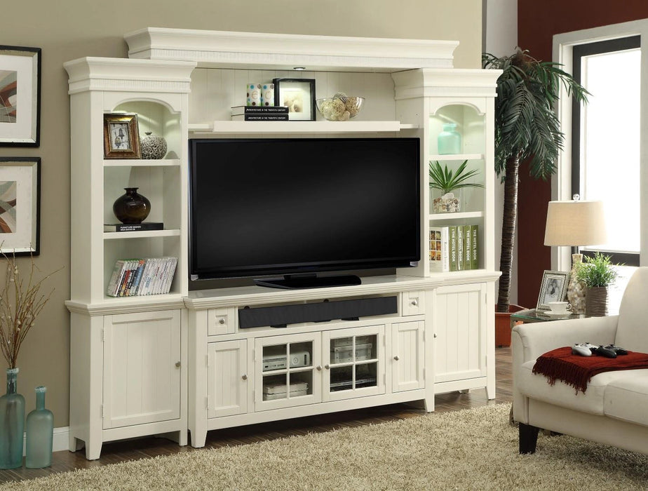 Parker House Tidewater 62" Console Entertainment Wall in Vintage White