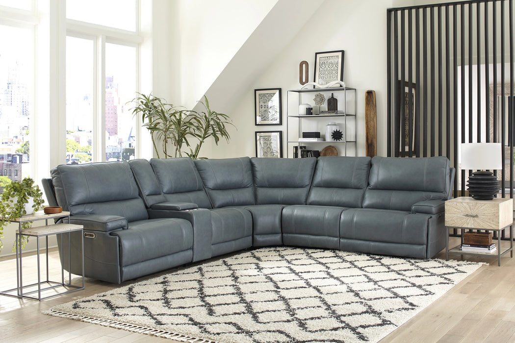 Parker Living Whitman - Powered By Freemotion 6 Piece Modular Power Reclining Sectional with Power Adjustable Headrests