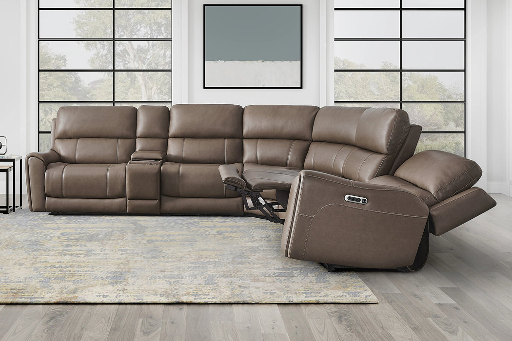 Parker Living Hancock 6 Piece Zero Gravity Power Reclining Sectional with Power Adjustable Headrests