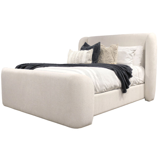 Parker Living Sleep Shiloh - White Mocha Queen Wingback Upholstered Bed
