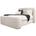 Parker Living Sleep Shiloh - White Mocha Queen Wingback Upholstered Bed