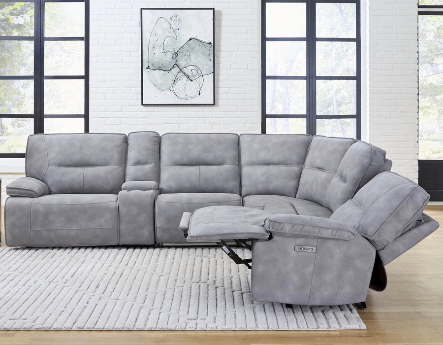 Parker Living Gladiator 6 Piece Modular Power Reclining Sectional with Power Adjustable Headrests