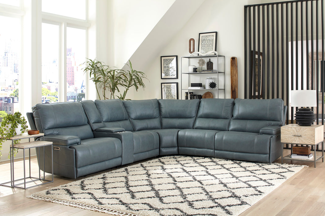 Parker Living Whitman - Powered By Freemotion 6 Piece Modular Power Reclining Sectional with Power Adjustable Headrests