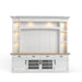 Parker House Americana Modern 92 Inch TV Console with Hutch Back Panel and LED Lights
