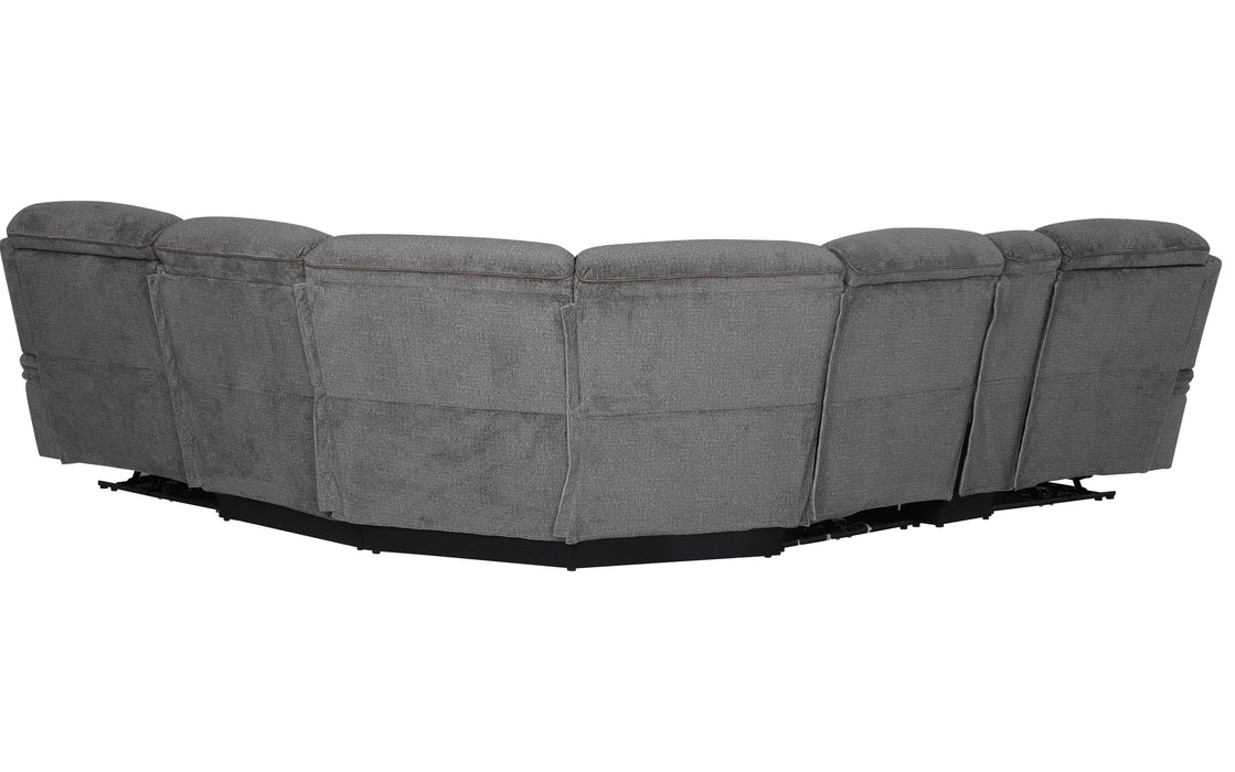 Parker Living Alpine - Airy Midnight 6 Piece Zero Gravity Power Reclining Sectional with Power Adjustable Headrests