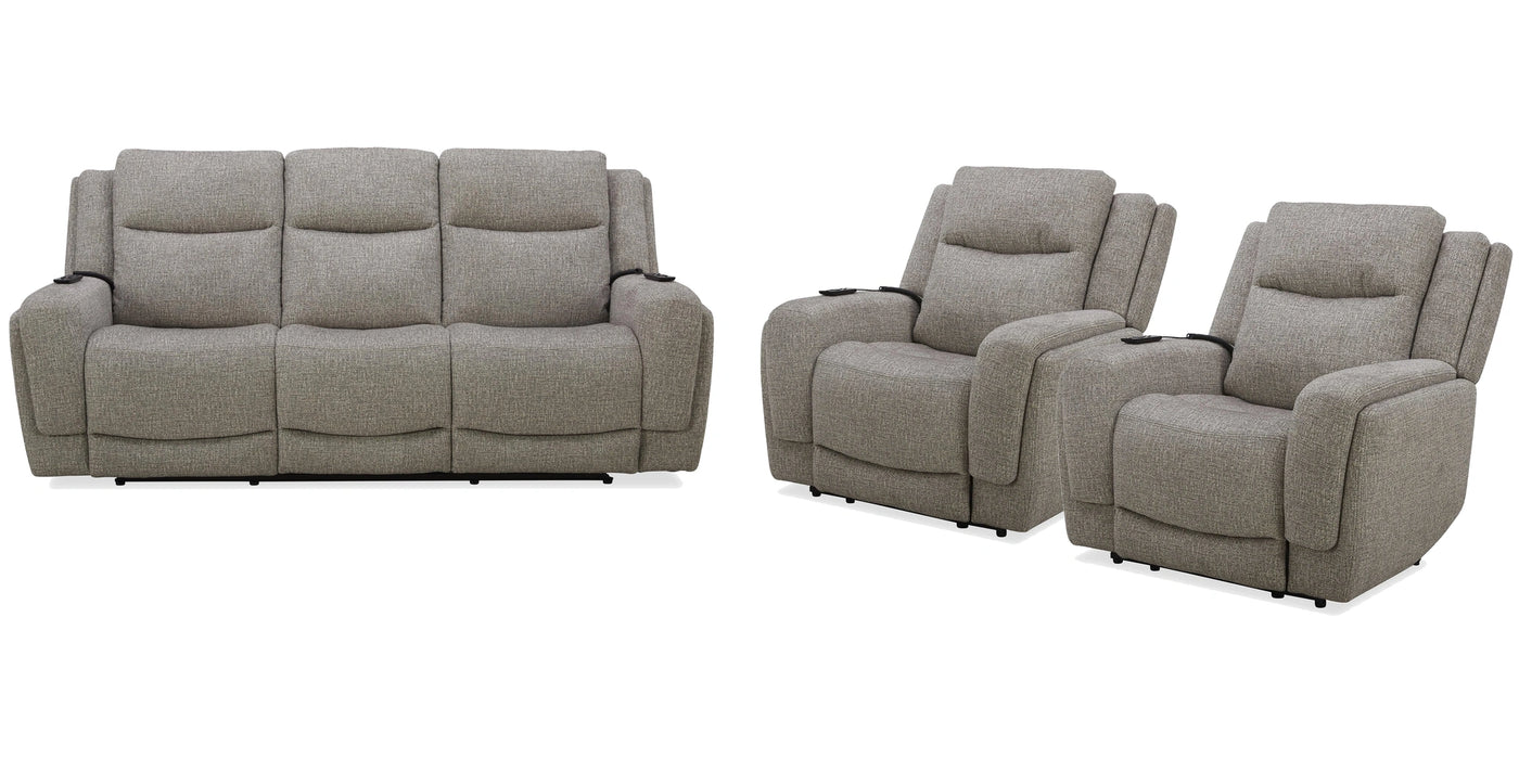 Parker Living Penfield - Frappe Power Reclining Sofa and Two Recliners
