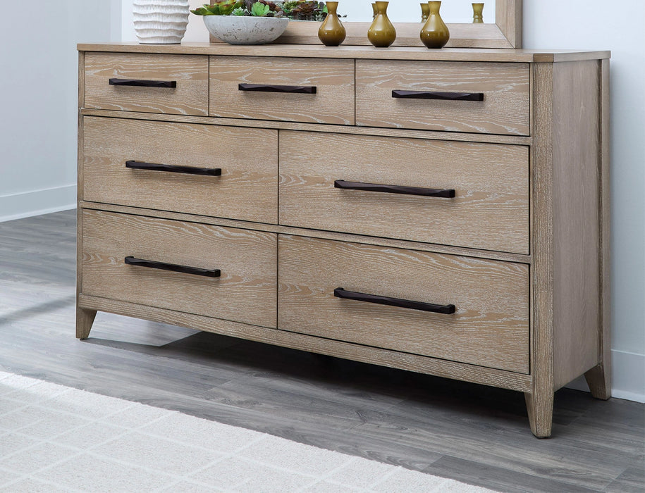 Parker House Breckenridge - Bedroom Queen Bed 2 Nightstands Dresser with Mirror and Chest