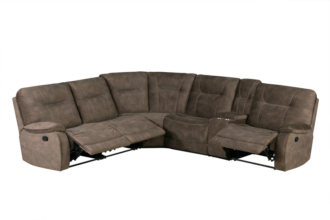 Parker Living Cooper - Shadow Brown 6 Piece Modular Manual Reclining Sectional