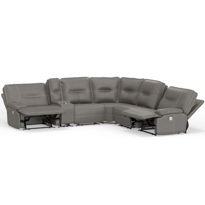 Parker Living Spartacus 6 Piece Modular Power Reclining Sectional with Power Adjustable Headrests