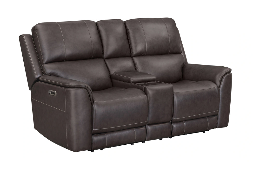 Parker Living Easton - Steamboat Brown Zero Gravity Power Reclining Tilt Console Loveseat P3