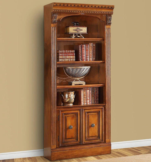Parker House Huntington 3 Piece Inset Bookcase Wall in Vintage Pecan