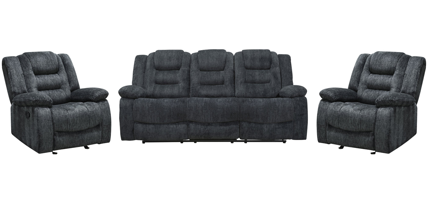 Parker Living Bolton - Misty Storm Manual Reclining Sofa and Two Recliners