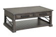 Parker House Sundance - Smokey Grey Cocktail Table with 2 Chairside Tables and Console Table