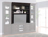 Parker House Washington Heights 66 in. TV Hutch in Washed Charcoal