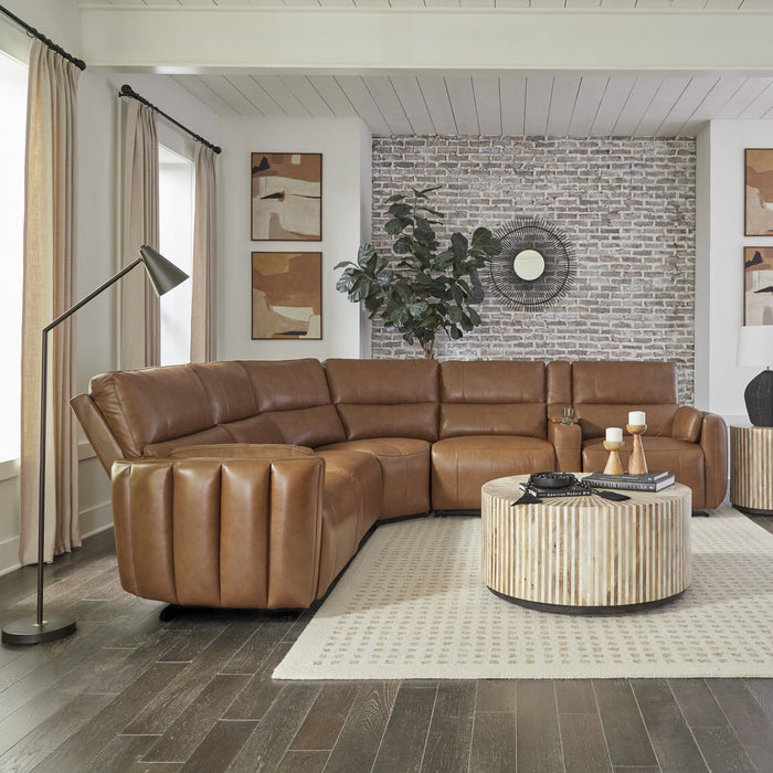 Parker Living Modesto 6 Piece Modular Power Reclining Sectional with Power Adjustable Headrests