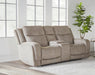 Parker Living Penfield - Frappe Zero Gravity Power Reclining Console Loveseat with Heat Massage and Speaker P3