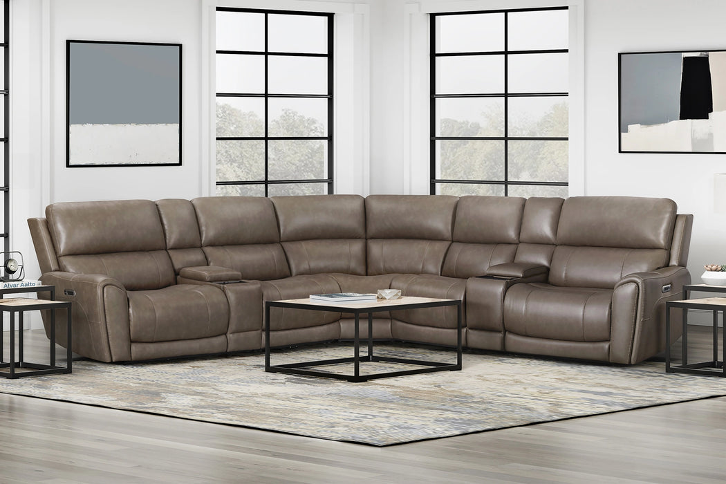 Parker Living Hancock 7 Piece Zero Gravity Power Reclining Sectional with Power Adjustable Headrests