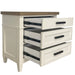 Parker House Americana Modern Bedroom 3 Drawer Nightstand with Charging Station
