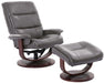 Parker House Knight Manual Reclining Swivel Chair and Ottoman Ice