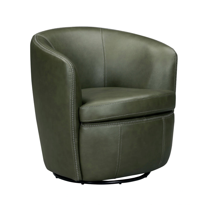 Parker Living Barolo 100% Italian Leather Swivel Club Chair