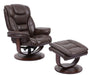 Parker House Monarch Manual Reclining Swivel Chair and Ottoman