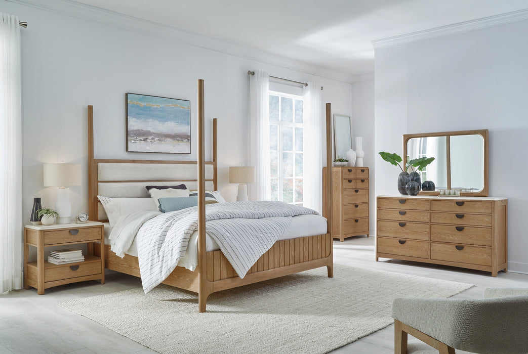 Parker House Escape - Bedroom Queen Poster Bed 2 Nightstands Dresser with Mirror and Chest